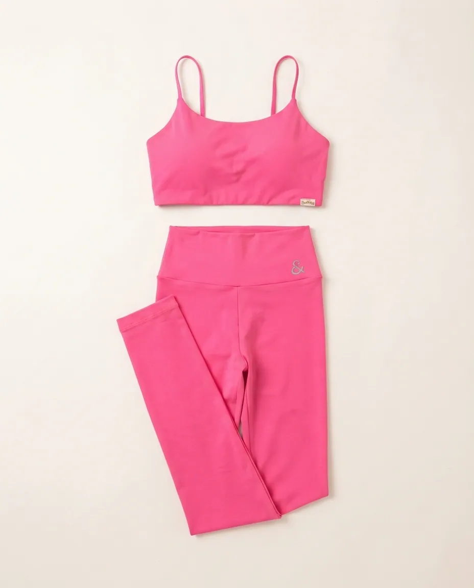 Conjunto Fitness Rosa Pink Movimento & Companhia — Detalhe da peça