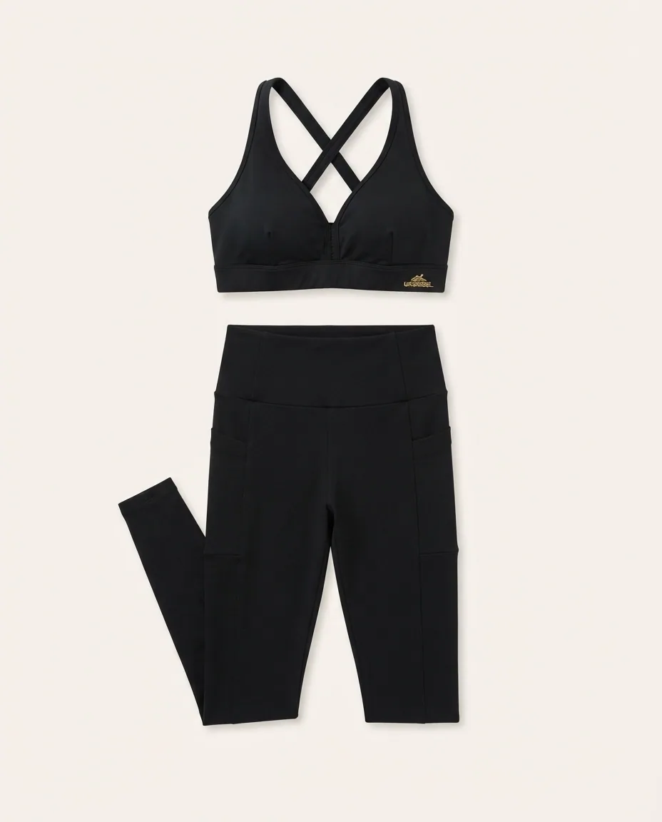 Conjunto Fitness Preto Cajubrasil com Bolsos — Detalhe da peça