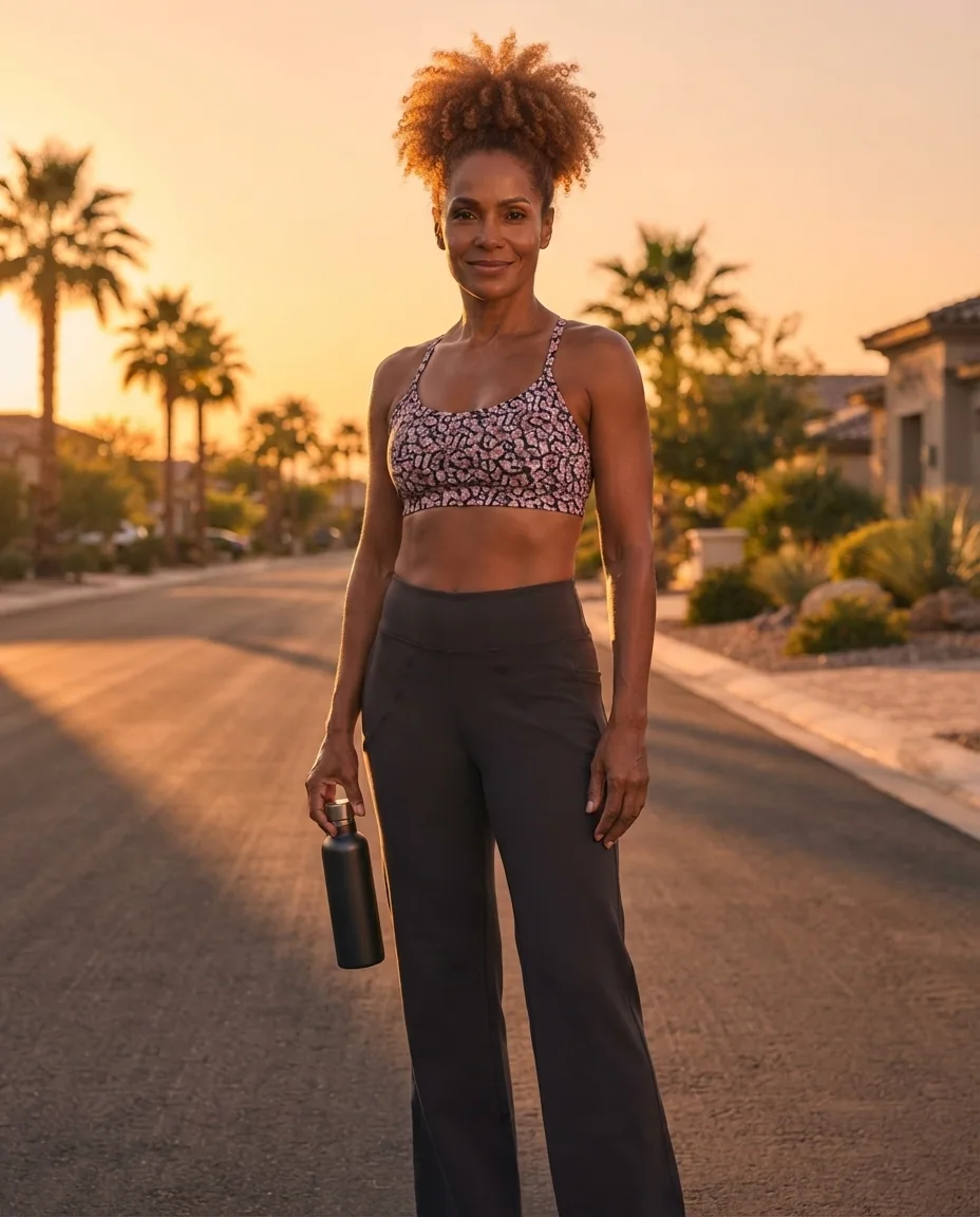 Conjunto Calça Flare com Top Estampado — No corpo