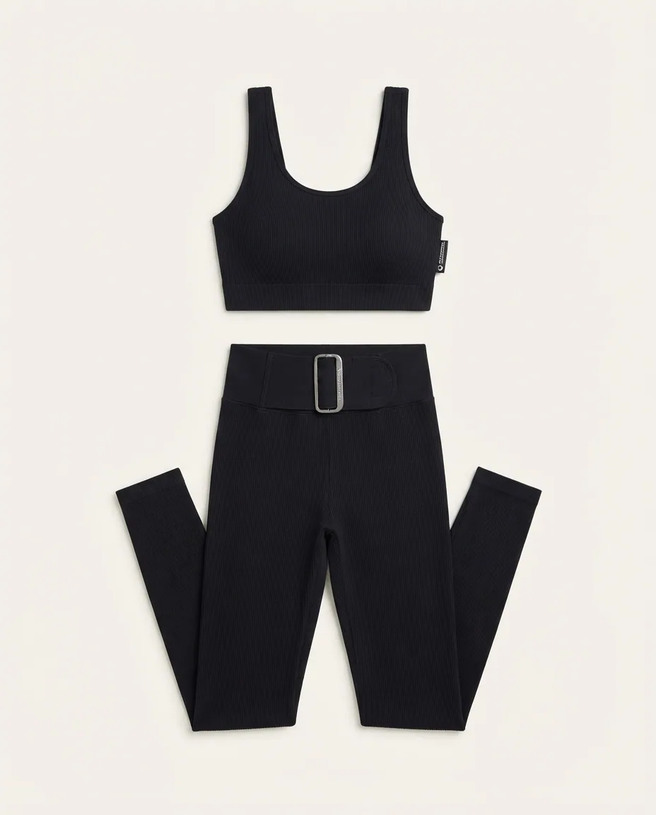 Conjunto preto Cajubrasil com cinto — Detalhe da peça