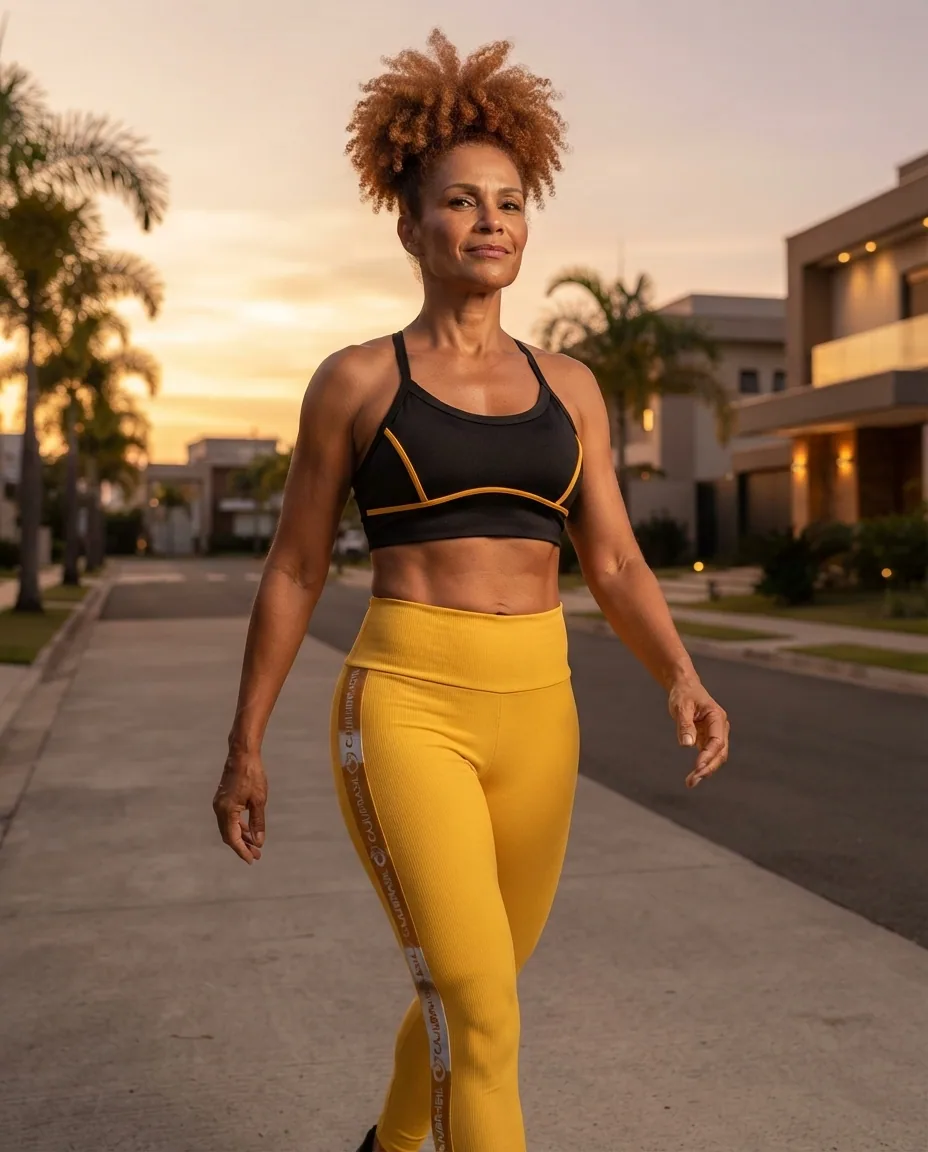 Conjunto Caju Brasil amarelo e preto — No corpo